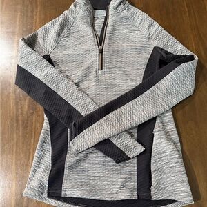 Athleta Black and Gray Zip-Up Jacket